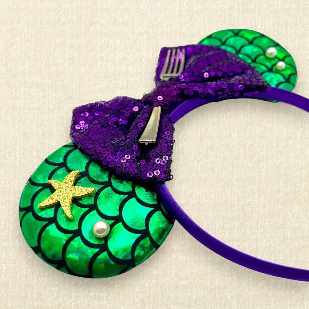 Ariel Little Mermaid Minnie Ears | Disney-Inspired Princess Mouse Ears